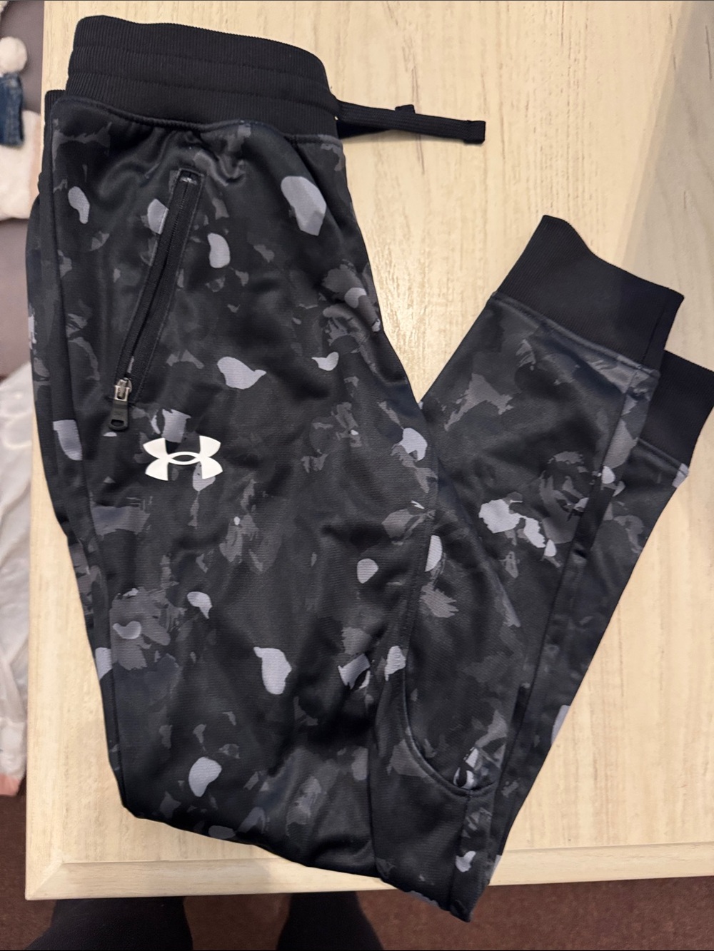 Under Armour Black and Gray Camo Athletic Joggers